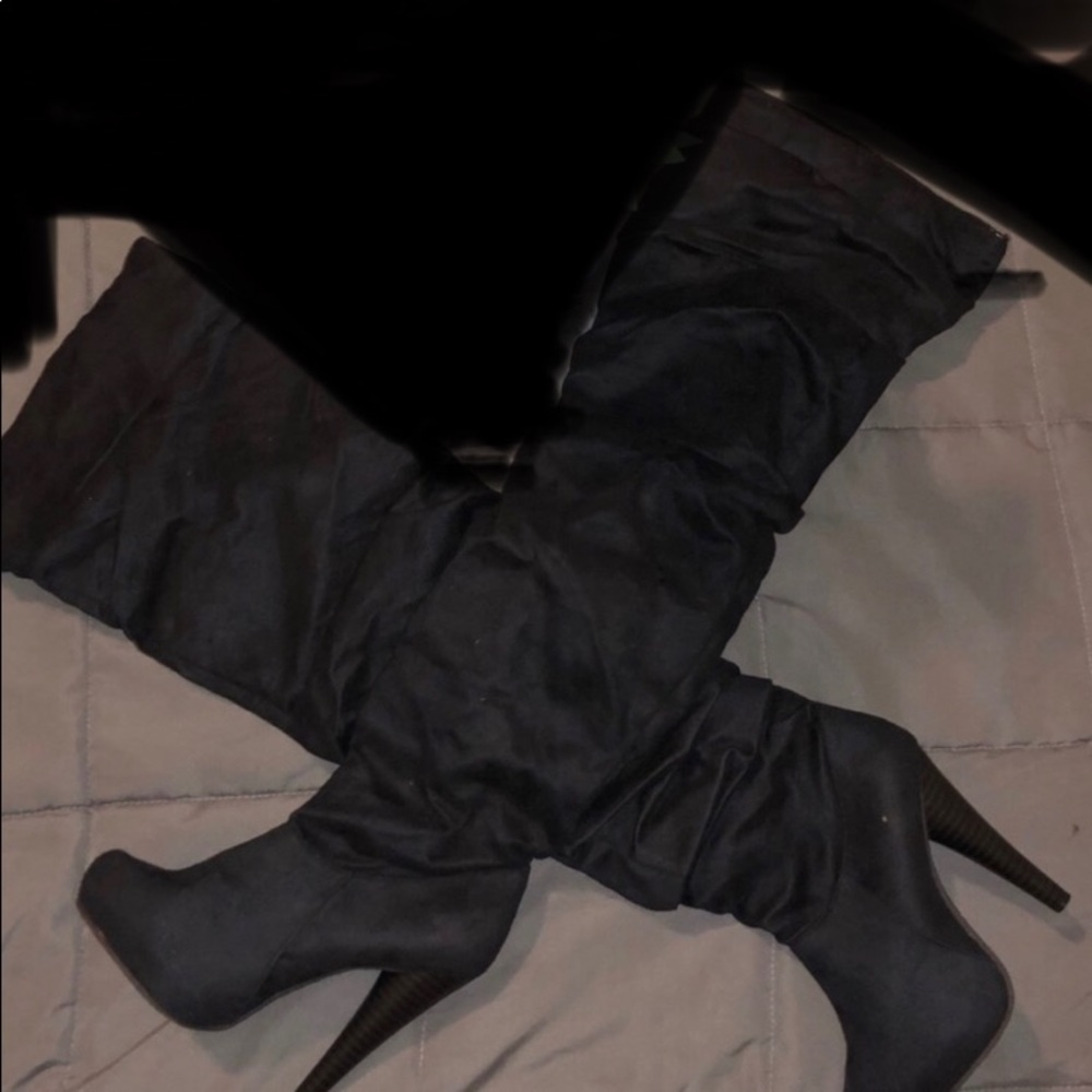 COPY - Black Suede Over The Knee Boots